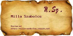 Milla Szabolcs névjegykártya