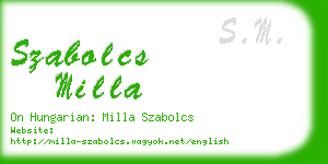 szabolcs milla business card